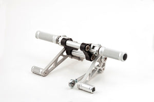LSL Rear Sets For Triumph Thruxton 2004 - 2015 (Colour: Silver Rearsets, Silver Sport Footpegs)