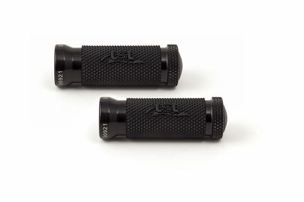 LSL Aluminium Racing Foot Pegs With Rubber(Colour:Black)
