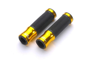 LSL Aluminium And Rubber Handlebar Grips [Colour: Gold]
