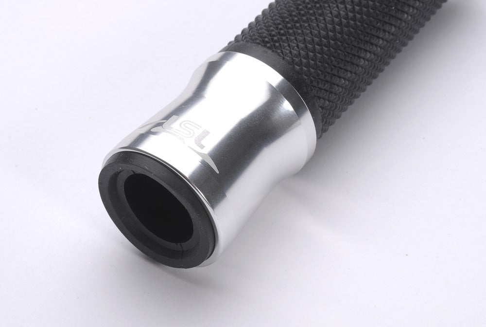 LSL Aluminium And Rubber Handlebar Grips [Colour: Silver]
