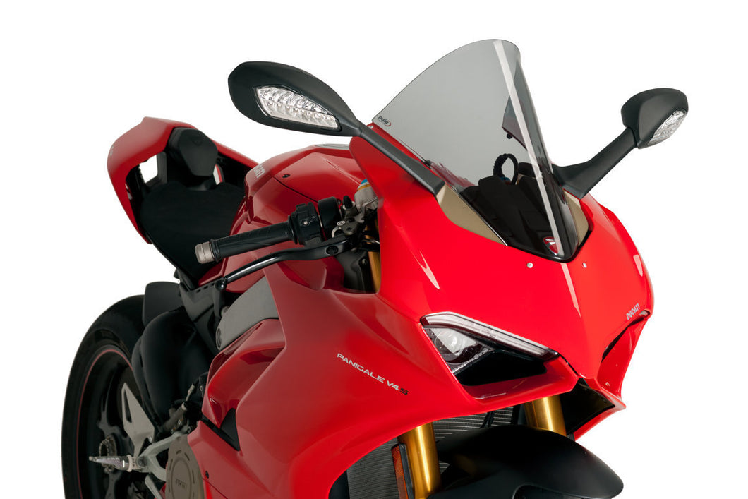 Puig R-Racer Screen Compatible With Ducati Panigale 1100 V4/R/S/SP (Light Smoke)