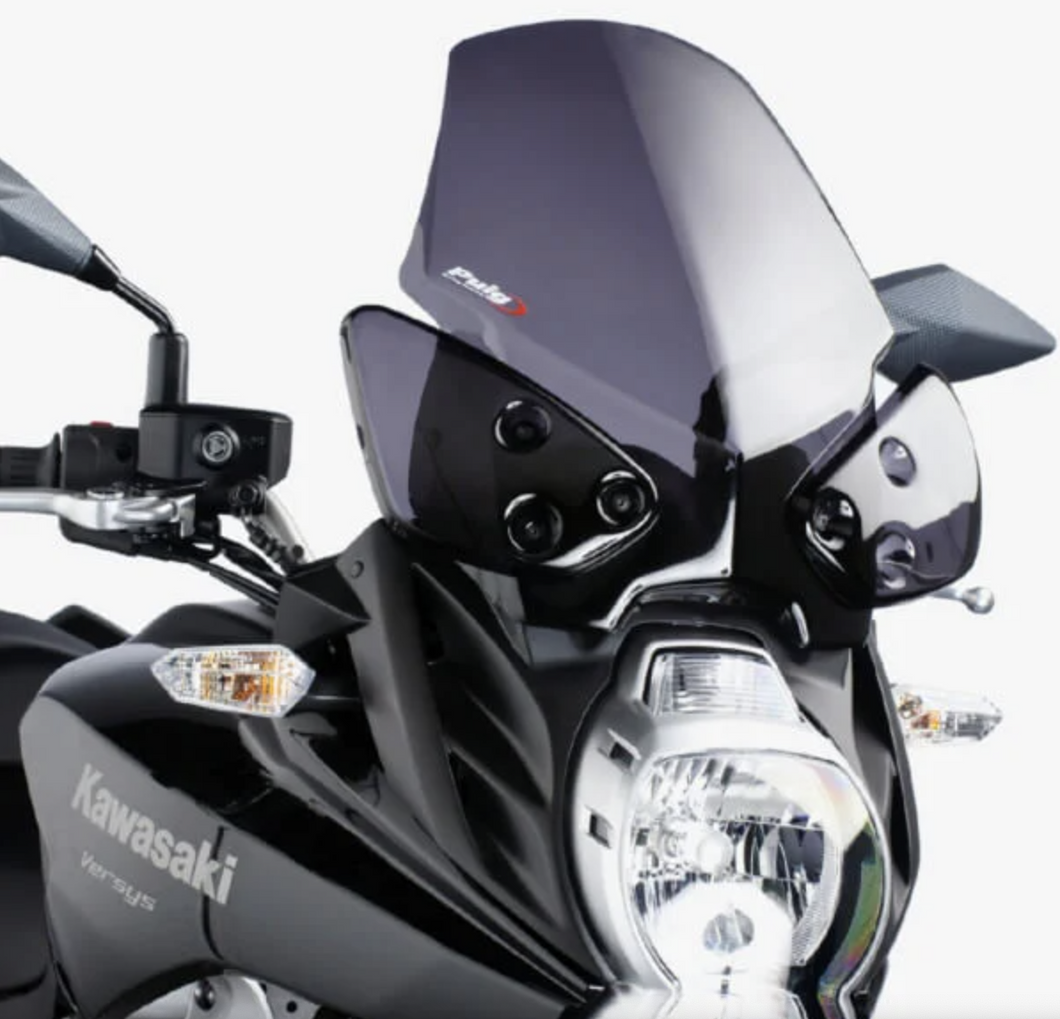 Puig Touring Screen Compatible With Kawasaki Versys 650 2010 - 2014 (Dark Smoke)