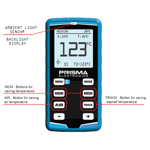 Prisma Electronics Digital Tyre Pyrometer with Needle Probe PYR2