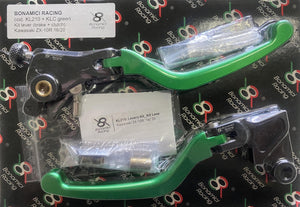 Bonamici Racing Lever Set For Kawasaki ZX10R (2016 - onwards) (Colour: Green)