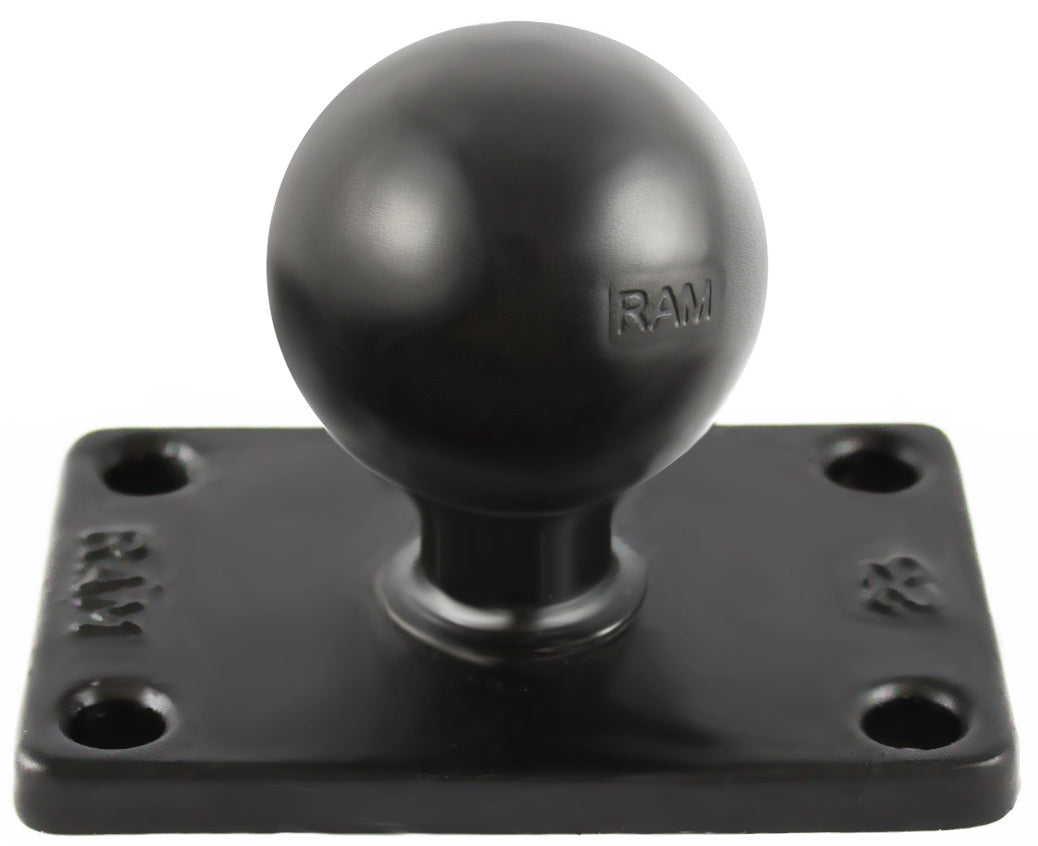 RAM-202U-23 - RAM 1.5  Ball Base and Rectangular Plate with 1.5  x 2.5  4-Hole Pattern