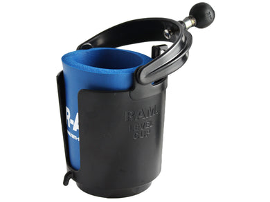RAM-B-132BU - RAM Self-Leveling Cup Holder with Koozie