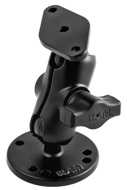 RAM-B-138U-A -  RAM 1  Ball Mount with Short Double Socket Arm, 2.5  Round Base  Diamond Base