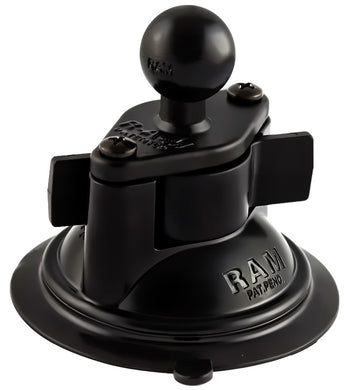 RAM-B-224-1U - RAM 3.25  Diameter Suction Cup Twist Lock Base with 1  Ball