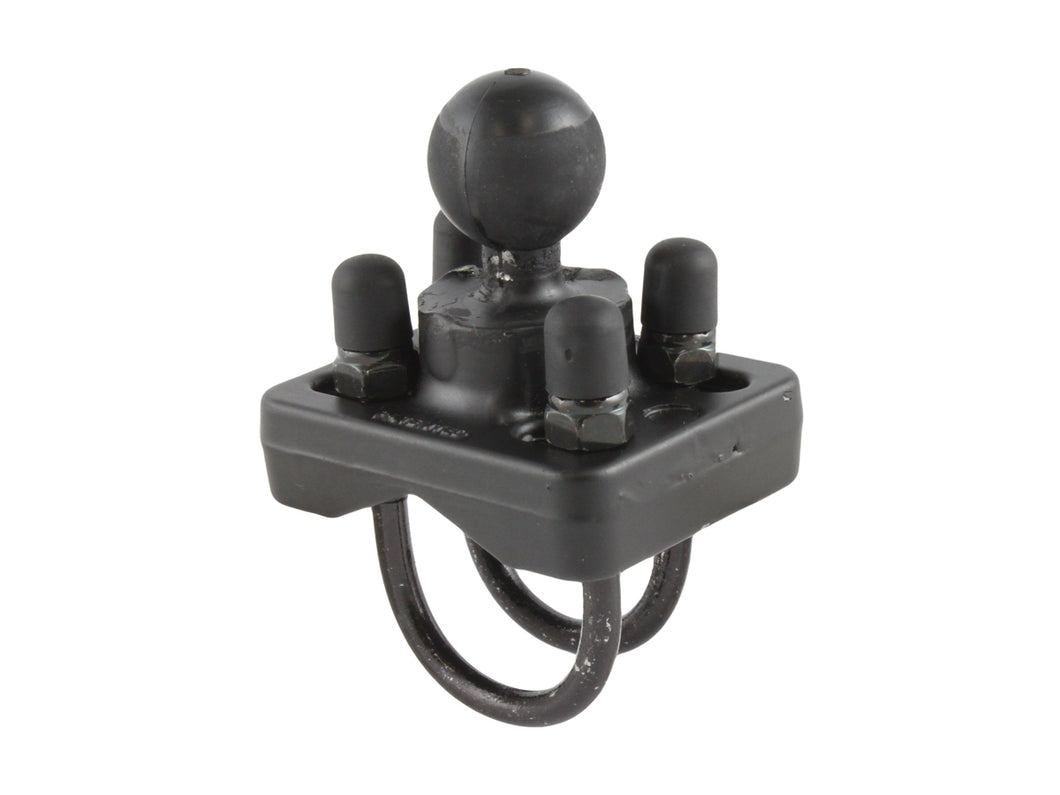 RAM-B-235U - RAM Double U-Bolt Base with 1  Ball for Rails from 0.75  to 1.25  in Diameter