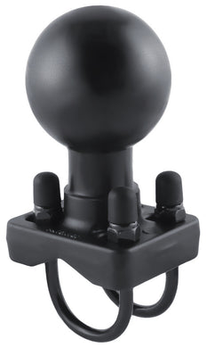 RAM-D-235U - RAM Double U-Bolt Base with D Size 2.25  Ball for Rails from 0.75  to 1.25  in Diameter