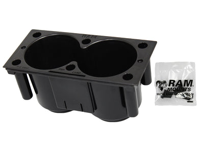 RAM-FP-CUP1F - RAM Tough-Box Console 4  Dual Drink Cup