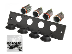 RAM-FP2-CIG4 - (4 QTY) RAM 12 Volt Lighter Receptacle Faceplate