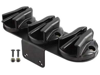 RAM-VC-MC3 - RAM Tough-Box Console Triple Microphone Clip Base with 90 Degree Mounting Bracket