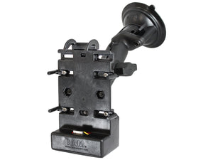 RAP-B-166-CO5PU :: RAM Composite Twist-Lock Suction Cup Mount with Universal Powered Cradle for HP iPaq