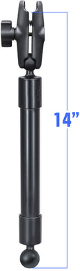 RAP-BB-230-14-201U - RAM 14  Long Extension Pole with (2 qty) 1  Diameter Ball Ends, and Double Socket Arm