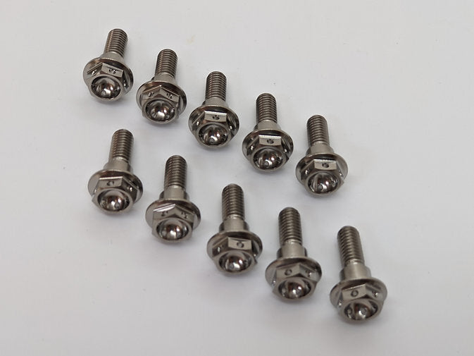 RaceFasteners Titanium Front Disc Drilled Hex Bolt Kit For Yamaha R1/R1M (2015 - Onwards)
