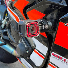 Load image into Gallery viewer, GBRacing Bullet Frame Sliders (Street) for Kawasaki ZX-10R with FREE GoPro™ Camera Mount