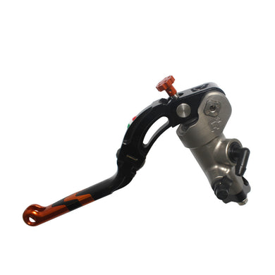 Accossato Clutch Master Cylinder CNC PRS 16x15-16-17 with orange Revolution lever