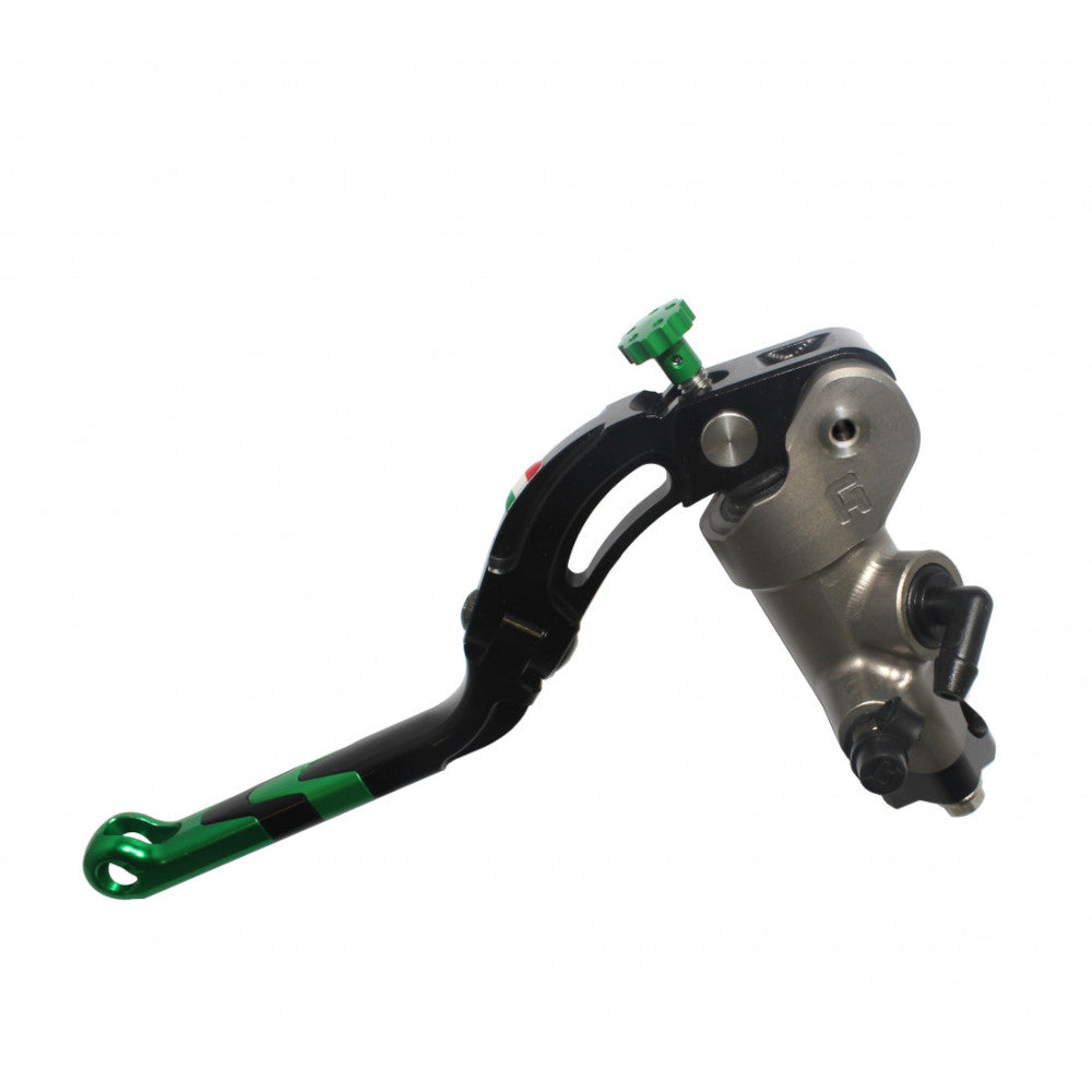 Accossato Clutch Master Cylinder CNC 16x18 with green Revolution lever