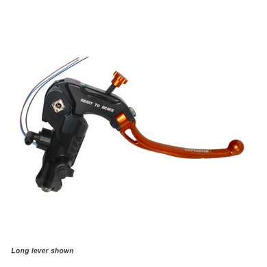 Accossato Brake Master Cylinder Ready-to-Brake CNC PRS 16x17-18-19 short orange folding lever