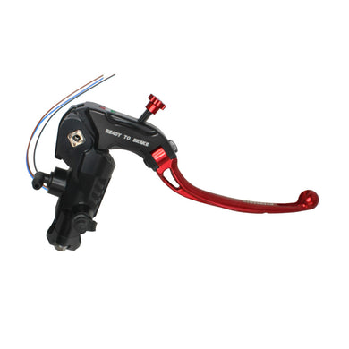 Accossato Brake Master Cylinder Ready-to-Brake CNC PRS 16x17-18-19 long red folding lever