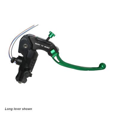Accossato Brake Master Cylinder Ready-to-Brake CNC 19x18 short green folding lever