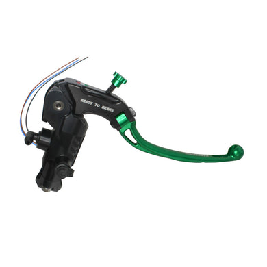 Accossato Brake Master Cylinder Ready-to-Brake CNC 19x20 long green folding lever