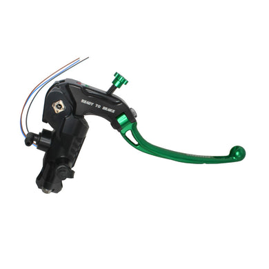 Accossato Brake Master Cylinder Ready-to-Brake CNC PRS 19x17-18-19 long green folding lever