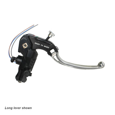 Accossato Brake Master Cylinder Ready-to-Brake CNC PRS 19x17-18-19 short silver folding lever