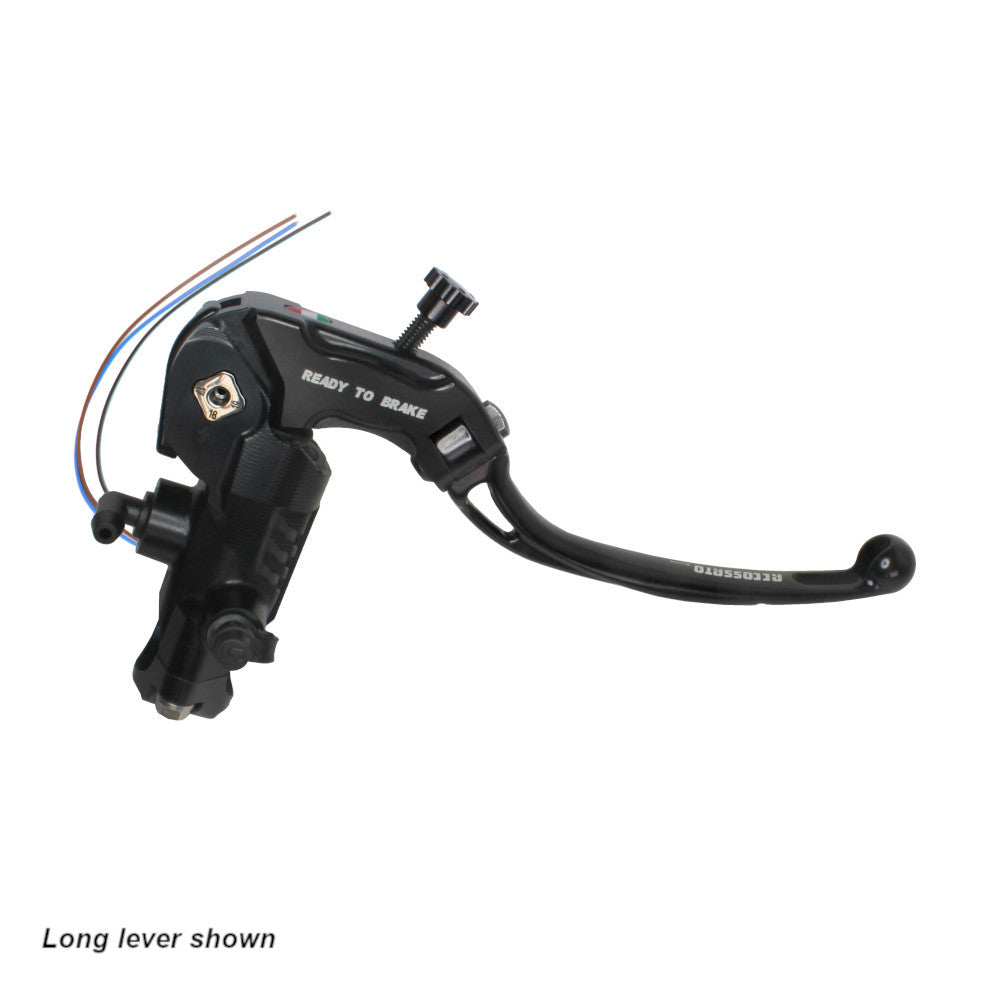 Accossato Brake Master Cylinder Ready-to-Brake CNC PRS 17x17-18-19 short black folding lever