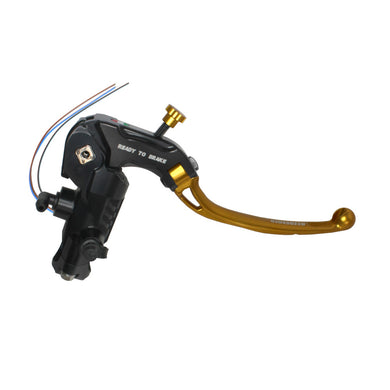 Accossato Brake Master Cylinder Ready-to-Brake CNC PRS 17x17-18-19 long gold folding lever