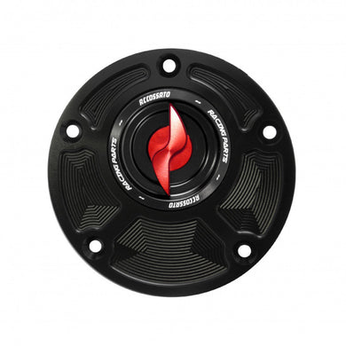 Accossato Fuel Cap Quick Action for Ducati 848 1098 1198 ST SS Monster red