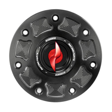 Accossato Fuel Cap Quick Action for Kawasaki ZXR400 ZX-7R ZRX1200 ZZR1100 red