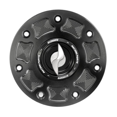 Accossato Fuel Cap Quick Action for Kawasaki ZXR400 ZX-7R ZRX1200 ZZR1100 silver