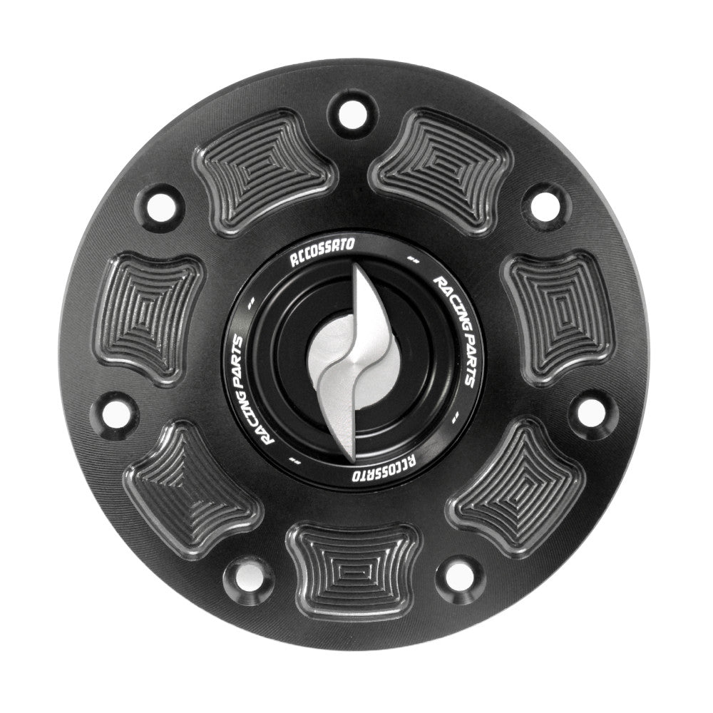 Accossato Fuel Cap Quick Action for Kawasaki ZXR400 ZX-7R ZRX1200 ZZR1100 silver