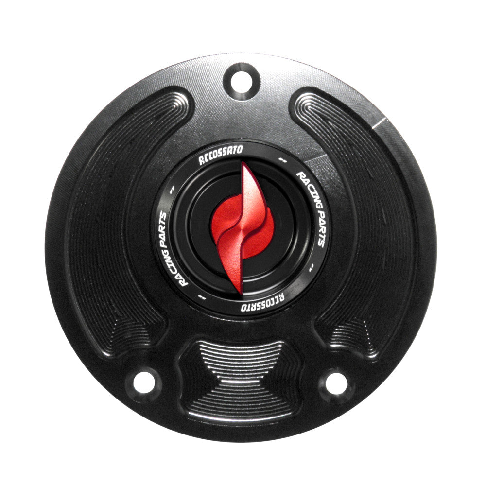 Accossato Fuel Cap Quick Action for Kawasaki ZX-10R ZX-6R Z1000 Ninja 1000 650 red