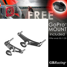 Load image into Gallery viewer, GBRacing Frame Sliders (Street) for Triumph Daytona 675 Street Triple with FREE GoPro™ Camera Mount