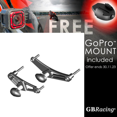 GBRacing Frame Sliders (Street) for Triumph Daytona 675 Street Triple with FREE GoPro™ Camera Mount
