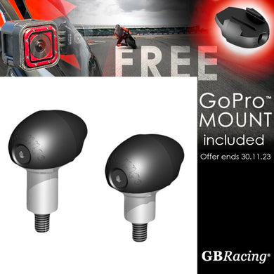 GBRacing Bullet Frame Sliders (Race) for Triumph Daytona 675 Street Triple with FREE GoPro™ Camera Mount