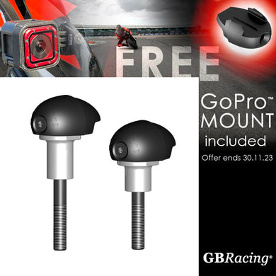 GBRacing Bullet Frame Sliders (Race) for Suzuki GSX-R 1000 K9 - L6 with FREE GoPro™ Camera Mount