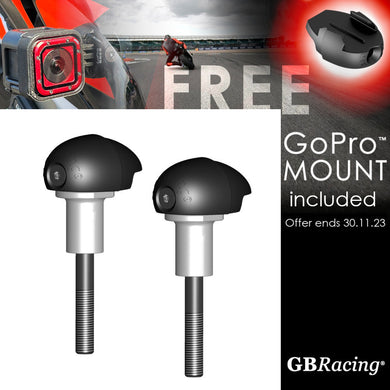 GBRacing Bullet Frame Sliders (Street) for Suzuki GSX-R 1000 K9 - L6 with FREE GoPro™ Camera Mount