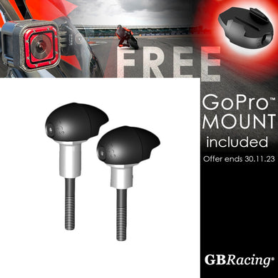 GBRacing Bullet Frame Sliders (Race) for Suzuki GSX-R 1000 with FREE GoPro™ Camera Mount