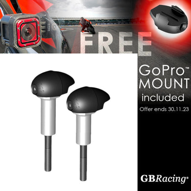 GBRacing Bullet Frame Sliders (Street) for Suzuki GSX-R 1000 with FREE GoPro™ Camera Mount