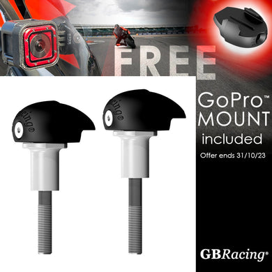 GBRacing Bullet Frame Sliders (Street) for Suzuki GSX-S 1000 with FREE GoPro™ Camera Mount