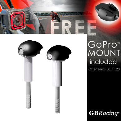 GBRacing Bullet Frame Sliders (Race) for Yamaha YZF-R3 with FREE GoPro™ Camera Mount