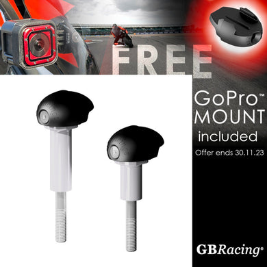 GBRacing Bullet Frame Sliders (Street) for BMW S1000R with FREE GoPro™ Camera Mount