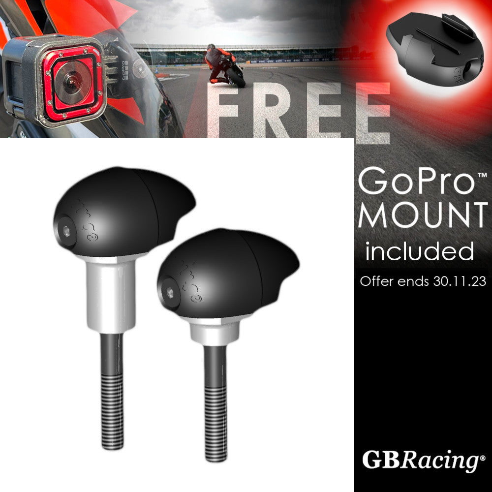 GBRacing Bullet Frame Sliders (Race) for BMW S1000RR HP4 with FREE GoPro™ Camera Mount
