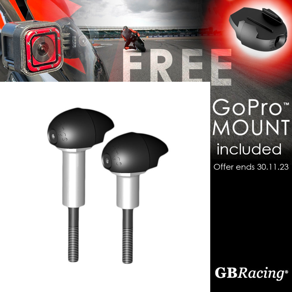 GBRacing Bullet Frame Sliders (Street) for BMW S1000RR HP4 with FREE GoPro™ Camera Mount