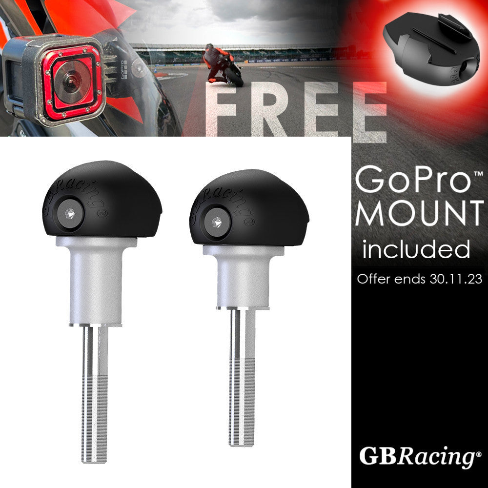 GBRacing Bullet Frame Sliders (Street) for Yamaha XSR900 2016 - 2021 with FREE GoPro™ Camera Mount