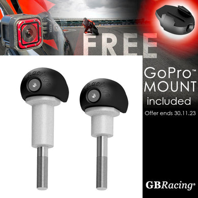 GBRacing Bullet Frame Sliders (Street) for Yamaha XSR900 2022 with FREE GoPro™ Camera Mount